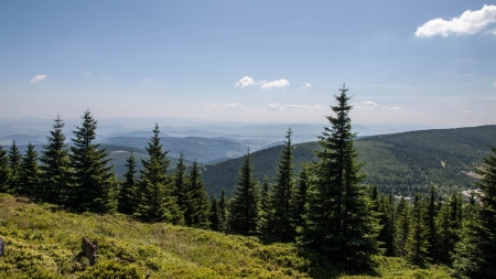 Karkonosze Mountain View in Polandの写真素材