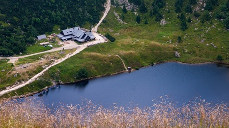 Karkonosze Mountain Views and Trekking in Polandの写真素材