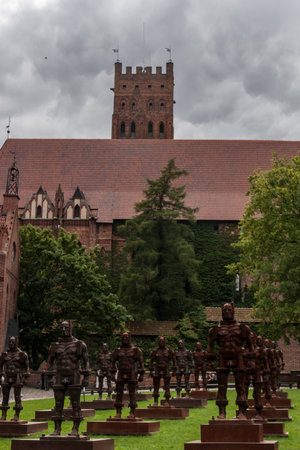 Malbork Castle in Poland in the summer