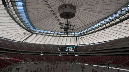 warsaw national stadium in Polandのeditorial素材