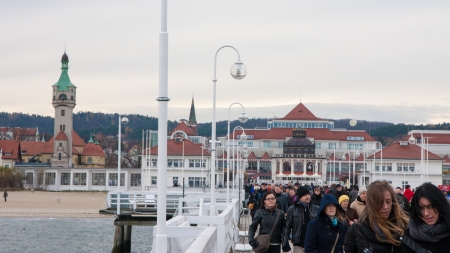 Sopot attractions in Pomerania in Polandの写真素材