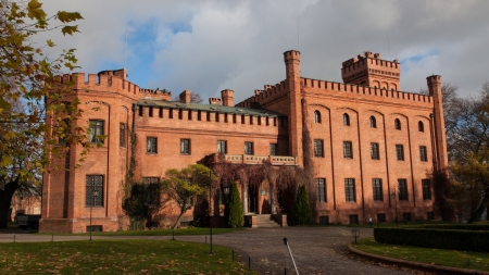 Rzucewo Castle in Poland Pomerania Region in fallのeditorial素材