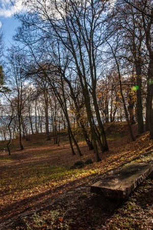 Rzucewo Castle in Poland Pomerania Region in fallの写真素材