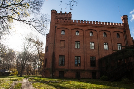 Rzucewo Castle in Poland Pomerania Region in fallのeditorial素材