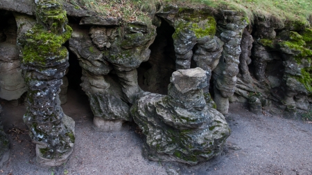 Mechowo cave in Poland in Pomerania Regionの写真素材