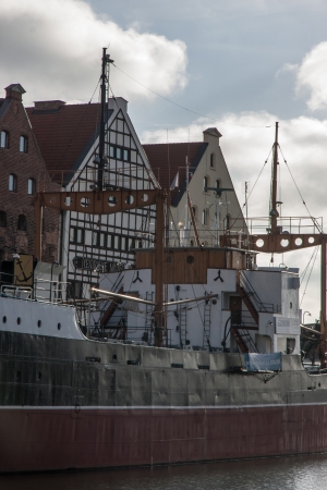 Gdansk Old Town in Poland on a sunny dayの写真素材