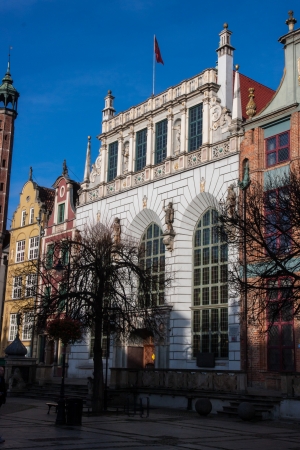 Gdansk Old Town in Poland on a sunny dayの写真素材