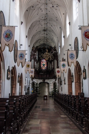 Oliwa Gdansk Old Town Church and parkのeditorial素材