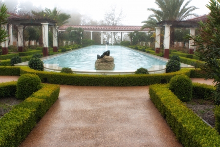 The J. Paul Getty Villa and Museum in Malibu, Californiaのeditorial素材