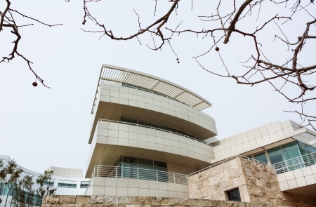 LOS ANGELES, CA - MARCH 21:The Getty Center is a museum founded by noted oilman J. Paul Getty.  The 1.3 billion center overlooks Los Angeles and is known for its architecture, gardens, and city views. Los Angeles, CA, March 21, 2010.のeditorial素材