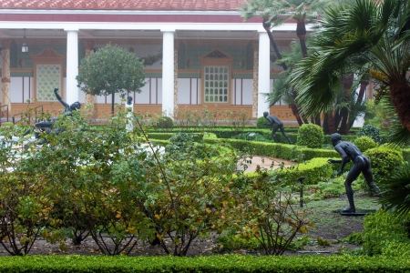 Pacific Palisades PACIFIC PALISADES, CA/USA - DECEMBER 19 4:Founded by noted oilman J. Paul Getty, the Getty Villa is a famed educational center and museum dedicated to the arts and cultures of ancient Greece, Rome, and Etruria. December 19, 2010.のeditorial素材