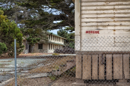 Abandoned Morgue Building at  Fort Ord Army Post.の写真素材