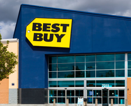 GILROY, CA/USA - APRIL 26, 2014:  Best Buy store front. Best Buy is an American multinational...