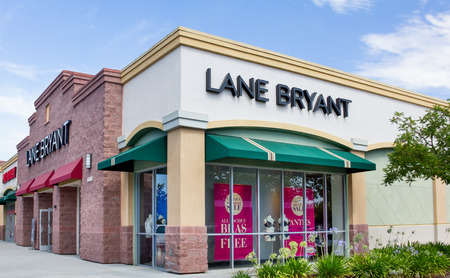 GILROY, CA/USA - JULY 19, 2014: Lane Bryant store exterior. Lane Bryant is a United States retail women's clothing store chain focusing on plus-size clothing.のeditorial素材