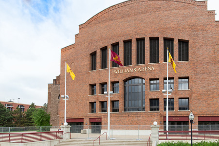 MINNEAPOLIS, MN/USA - JUNE 20, 2014:  Williams Arena on the campus of the University of Minnesota.  Williams Arena is home of the University of Minnesota Golden Gophers men's and women's basketball teams.のeditorial素材