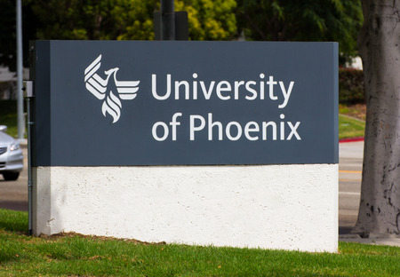 CARSON, CA/USA - AUGUST 2, 2014: The University of Phoenix facility. The University of Phoenix is an American for-profit institution of higher learning, headquartered in Phoenix, Arizona, United States.のeditorial素材