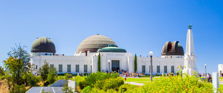 LOS ANGELES, CA/USA - AUGUST 17, 2014. Panoramic view of Griffith ObservaoryObservatory. The...