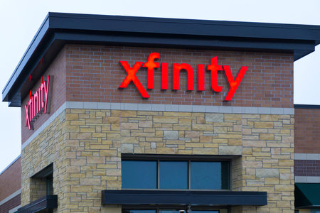 MAPLEWOOD, MN/USA - JANUARY 20, 2015: Xfinity retail store and sign. Xfinity provides cable...