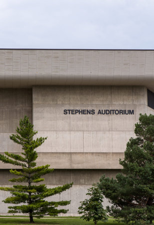 AUGUST 6, 2015: Stephens Auditorium on the campus of the University of Iowa State.のeditorial素材