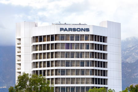 PASADENA, CA/USA - OCTOBER 4, 2015: Parsons Corporation corporate Headquarters. Parsons is an engineering, construction, technical, and management services firm.のeditorial素材