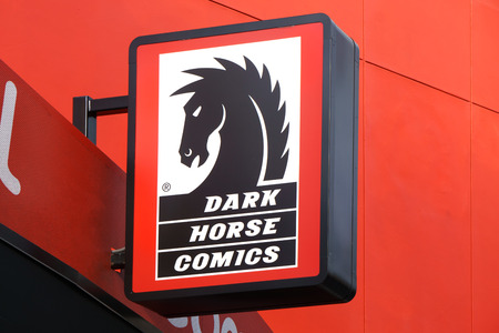 UNIVERSAL CITY, CA/USA DECEMBER 22, 2015: Dark Horse Comics retail store and sign. Dark Horse Comics is an American comic book and manga publisher.のeditorial素材