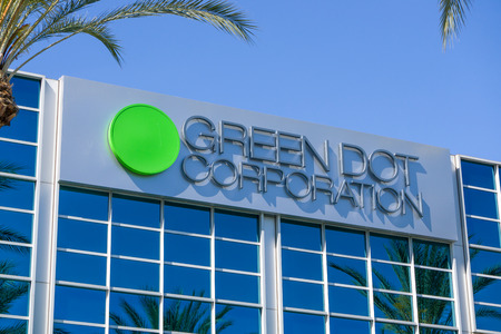PASADENA, CA/USA - APRIL 16, 2016: Green Dot Corporation corporate headquarters. Green Dot Corporation is an issuer of prepaid MasterCard and Visa cards in the United States.のeditorial素材