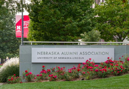 LINCOLN, NE/USA - OCTOBER 2, 2016: Nebraska Alumni Association on the campus of the University of Nebraska.のeditorial素材