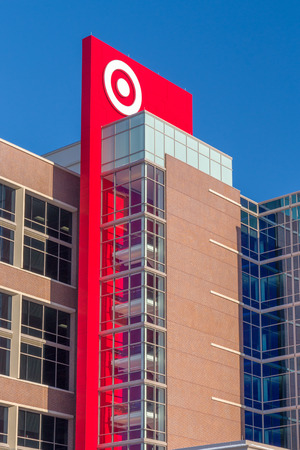 MINNEAPOLIS, MN/USA - JANUARY 14, 2017: Target Corporation corporate headquarters and logo. Target is the second-largest discount store retailer in the United States.のeditorial素材