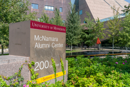 MINNEAPOLIS, MN/USA - SEPTEMBER 10, 2017: McNamara Alumni Center on the campus of the University of Minnesota.のeditorial素材