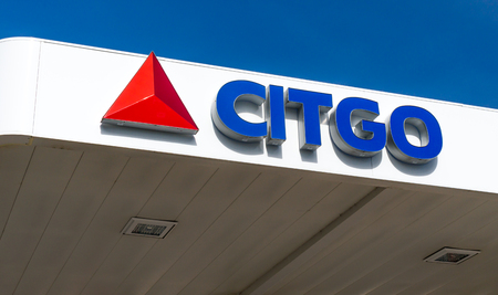 JACKSON, MI/USA - OCTOBER 19, 2017: Citgo gas station exterior and logo. Citgo Petroleum Corporation is a Venezuelan-owned refiner, transporter and marketer of transportation fuels, lubricants, petrochemicals and industrial products.のeditorial素材