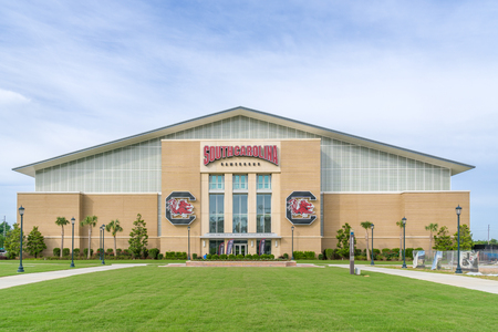 COLUMBIA, SC/USA JUNE 5, 2018: Jerri and Steve Spurrier Indoor Practice Facility on the campus of the University of South Carolina.のeditorial素材