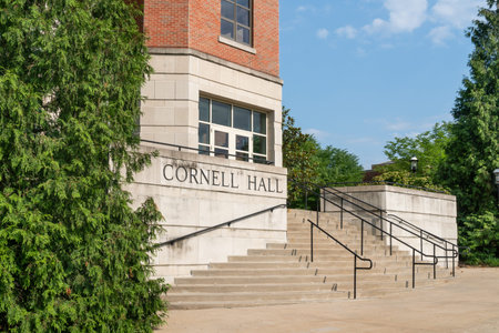 COLUMBIA, MO/USA - JUNE 9 , 2018: Cornell Hall on the campus of the University of Missouri.
