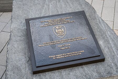 CAMBRIDGE, MA/USA - SEPTEMBER 29, 2019: Sean Collier Memorial on the campus of the Massachusetts Institute of Technology.のeditorial素材