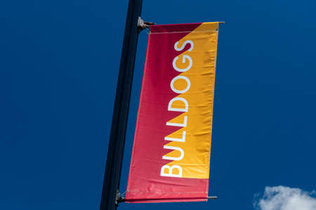 DULUTH, MN/USA - JUNE 16, 2020: University of Minnesota Duluth Bulldogs Campus Banner.のeditorial素材