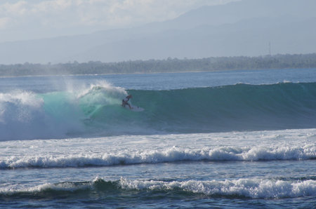 Surfing at Ujung Bocur, Krui