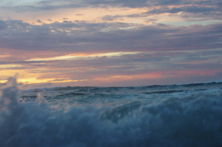 Sunset over the ocean