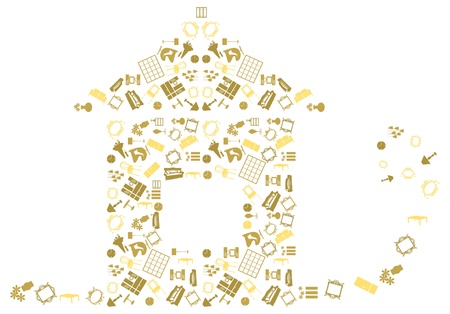 Home emblem icons setのイラスト素材