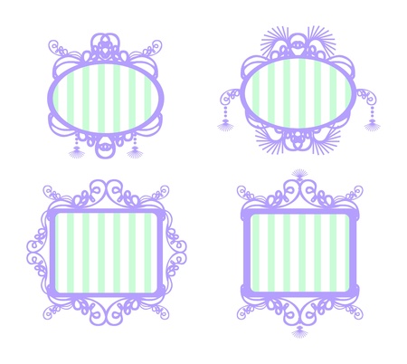 Vintage frames setのイラスト素材