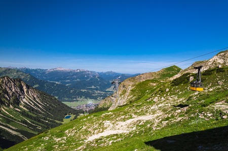 View from the Nebelhorn onto Oberstdorf.の写真素材