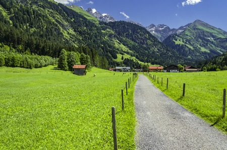 Birgsau, village in the Stillachtal, Germany.の写真素材