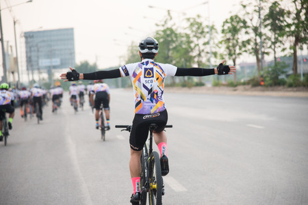 CHIANGRAI, THAILAND - MAY 10 2017: bike challenge in Chiangrai, Thailand.の写真素材