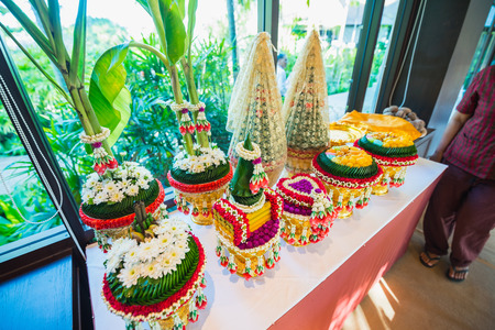 Thai wedding accessories for Relaunch ceremonyの写真素材