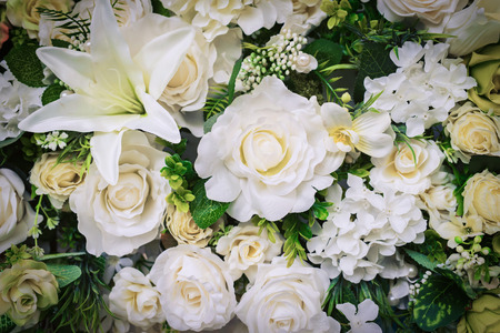 White flowers weddingの写真素材