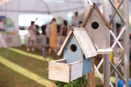 close up of birdhouse woodの写真素材