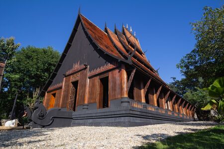 CHIANG RAI, THAILAND - November 01, 2013: Baan Dam Museum Black House, Baan Dam is the Chiang Rai artist home, in Thailandのeditorial素材