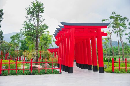 08 November 2019, Hinoki land (Bann Mai Hom Hinoki) constitute Modern of Japan architecture  in Chaiprakarn district Chiang Mai province, Thailand, November 08, 2019のeditorial素材