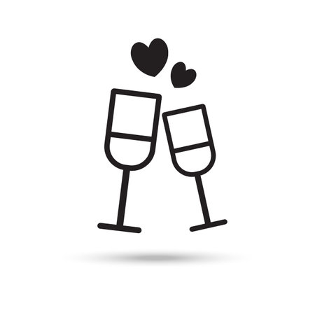 letter heard icon on white backgroundのイラスト素材