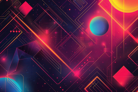 Organic Waves Abstract Color Blends Background. Minimalist abstract background with smooth organic wave shapes in a harmonious blend of blue and red hues.の素材