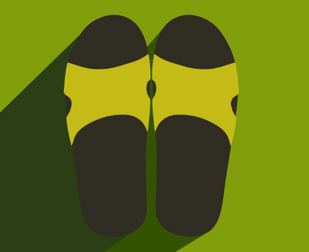 Slipper, foot, background, projectionのイラスト素材
