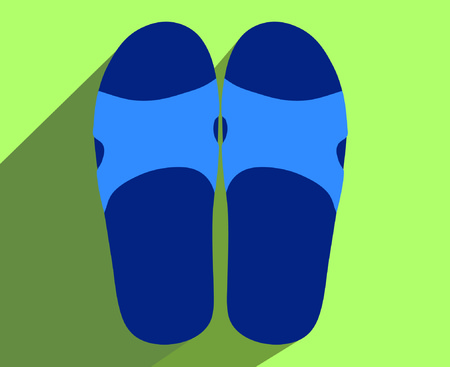 Slipper illustration with shadowのイラスト素材